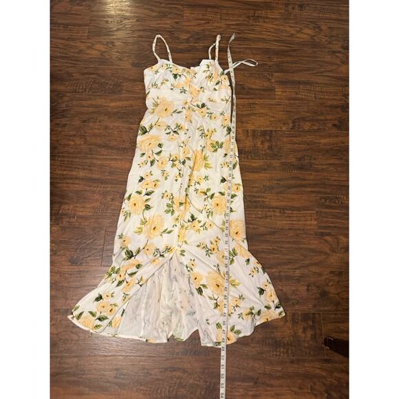 Monteau Dress Womens Floral Midi Linen Blend Tank Beach Bohemian Floral Sz:Med - Picture 7 of 10